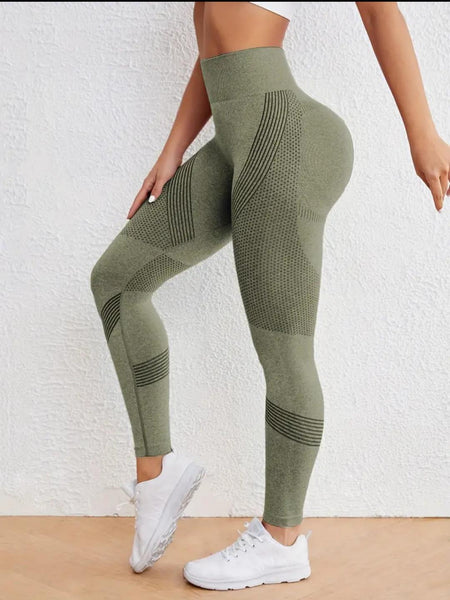 Army Green Booty Lifting Leggings