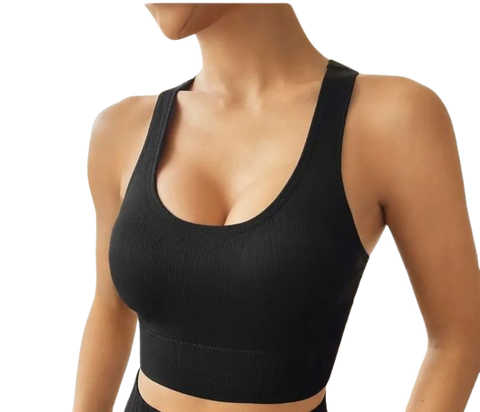 Black Criss/Cross Sports Bra