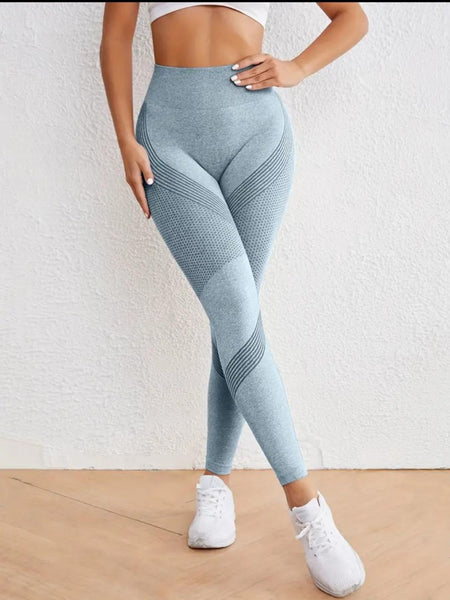 Light Blue Booty Lifting Leggings