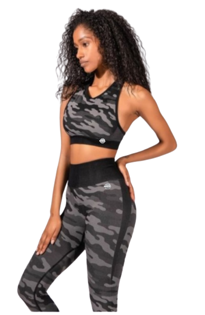 Black/Gray Camo Seamless Set (2 piece)